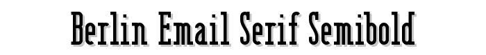 Berlin Email Serif Semibold font